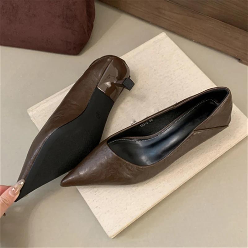 Fashion Fashion Pointed Toe Woman Pumps Leopard Print Thin Low Heels Women Shoes Brand Mules Elegant Casual Party Shoes Zapatos De Mujer