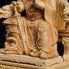 wood carving Zhen wu Emperor Taoism Character Statue Solid wood carving Luxury Home Living Room Wealth Luck Feng Shui Decor