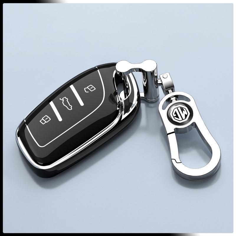 MG 5 Key Case 180 Youth Fashion Luxury Edition 1.5T: Trendy Full-Coverage Protective Shell with Buckle Chain.