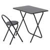 Nakabayashi Folding Desk & Chair Dark Wood Grain FDC-101DM