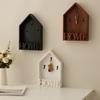 Wooden Home Key Holder with 3 Hooks Rustic House Wall Mount Key Organizer Multi-purpose Home Office Entryway Decorative Key Hanger Rack