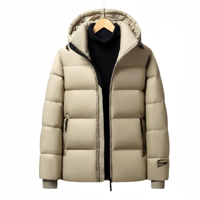 

Зимняя новая черно-золотая пуховая куртка для мужчин и женщин, утолщенная теплая модная однотонная мужская куртка из белого утиного пуха 3XL