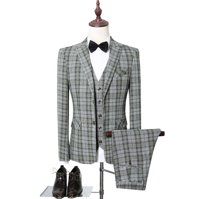 Herrenanzug 3-teilig 3-teiliger Herren-Anzug Schmale Passform – Smoking-Set Mit Jacke, Hose, Weste & Krawatte, Für Hochzeit & Anlässe Anzug Für Hochzeit Und Ball