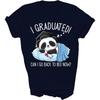 Graduation Funny I Graduated Can I Go Back To Bed Now Senior Giant Panda Unisex Shirt Gift