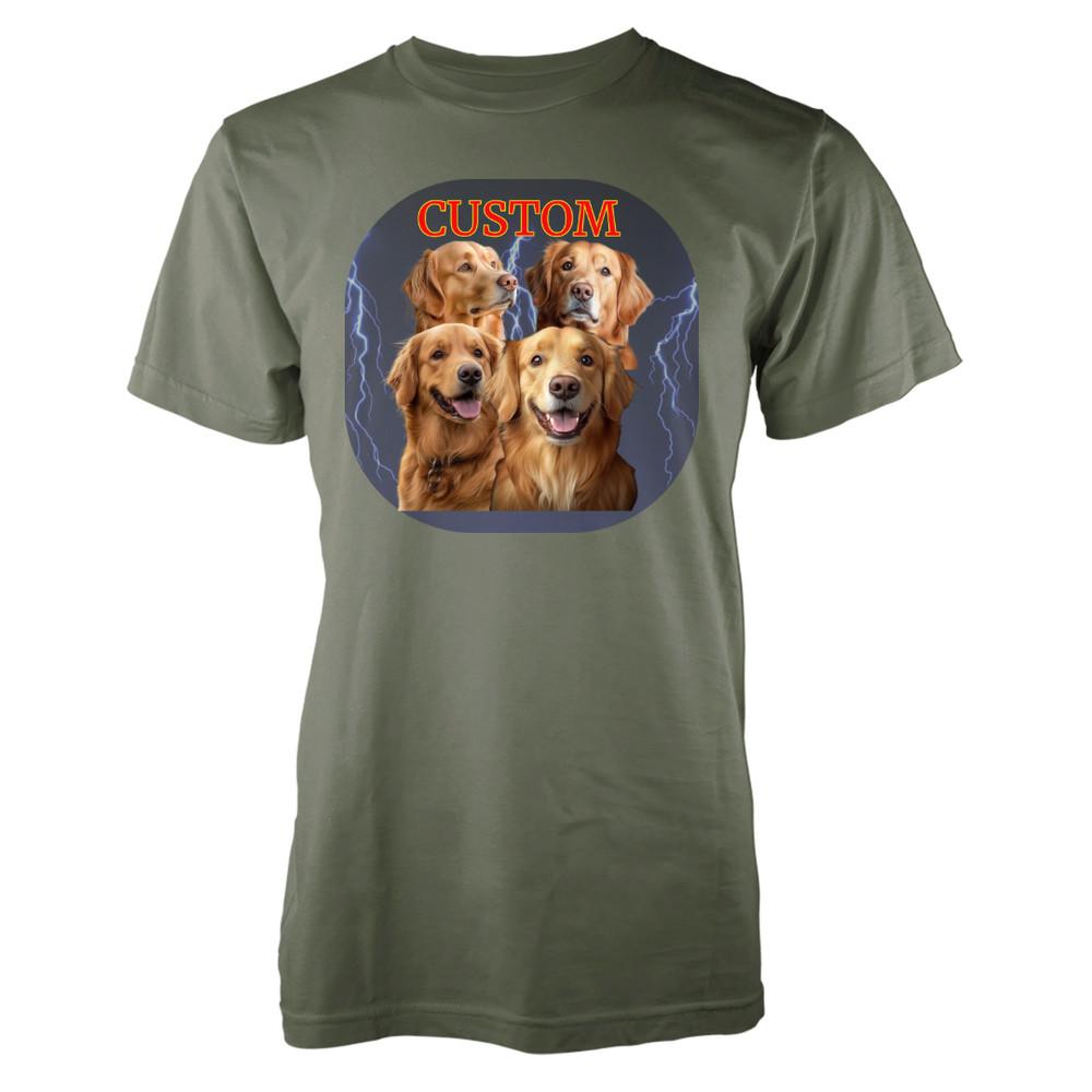 

Custom Vintage Bootleg Pet Shirt Pet Photo + Name Custom Dog Portrait Kids Gift 4XL