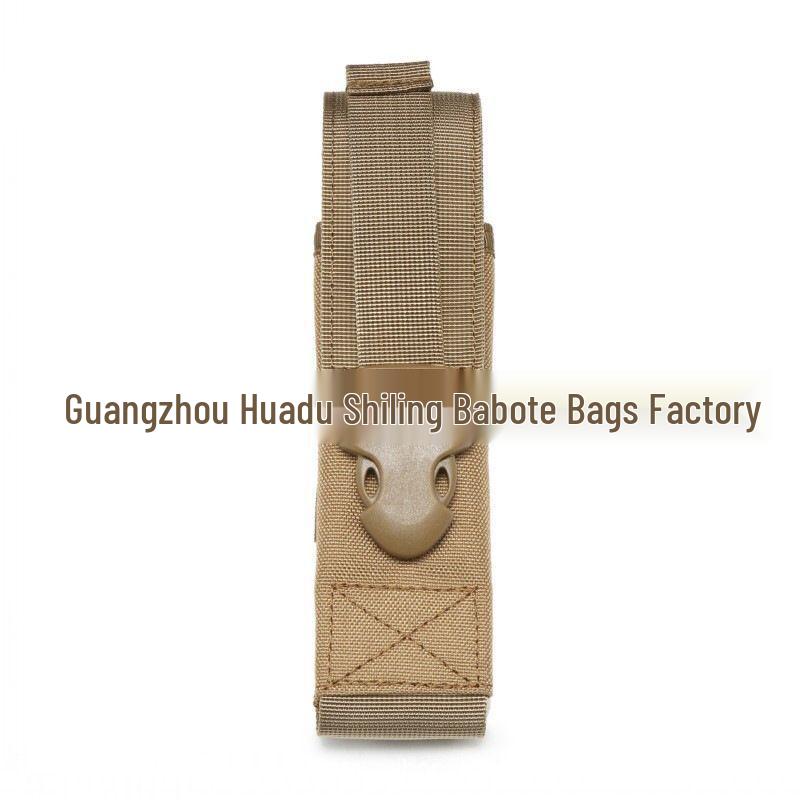 Clip-On MOLLE Tactical Flashlight Pouch Set for Waist or Backpack