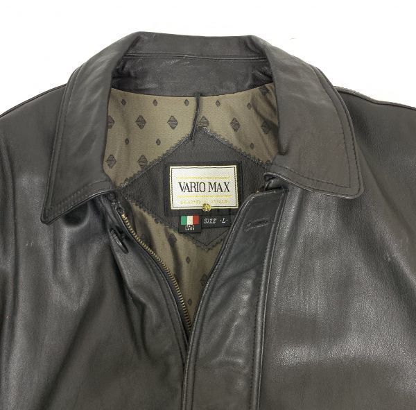 Vario Max/Italian Sheep Leather Jacket/L/Dark Brown/(USED)