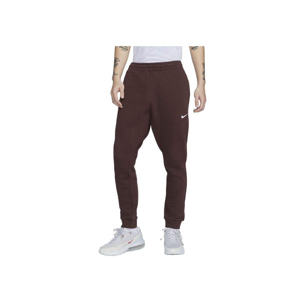 Nike Logo Embroidered Elastic Casual Tapered Knit Sports Pants Unisex bottoms Brown 716831-227
