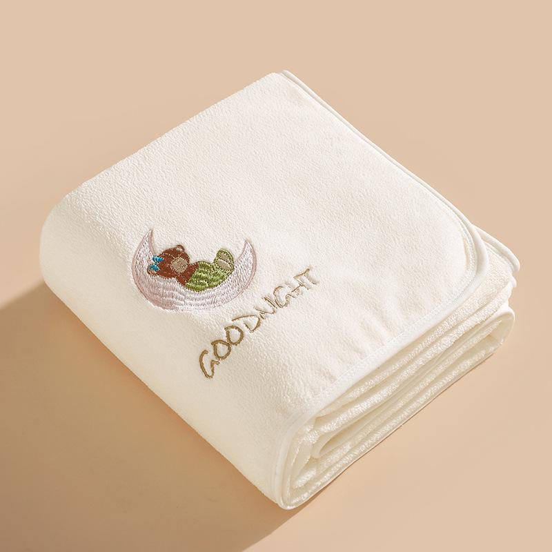 Cartoon Jade Face Towel & Quick-Dry Baby Blanket - Soft, Absorbent Bath Towel for Children