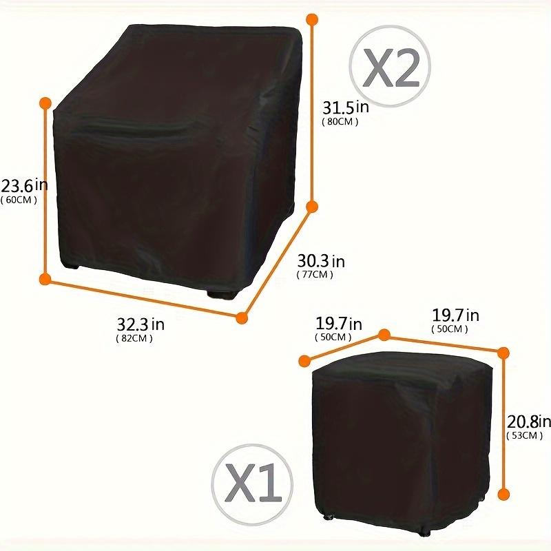 

3-piece Set of Outdoor Balcony Garden Furniture Covers, Suitable for Use in All Seasons, Is An Outdoor Balcony Furniture Set чёрный