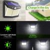 Solar Outdoor Wireless Powered Human Body Induction Lamp 128 Led Courtyard Use