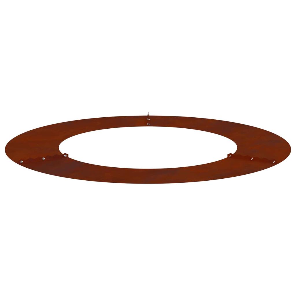 Tree Ring Suitable for Flat Trunk Brown Ø50   80 Cm Weather Resistant Steel