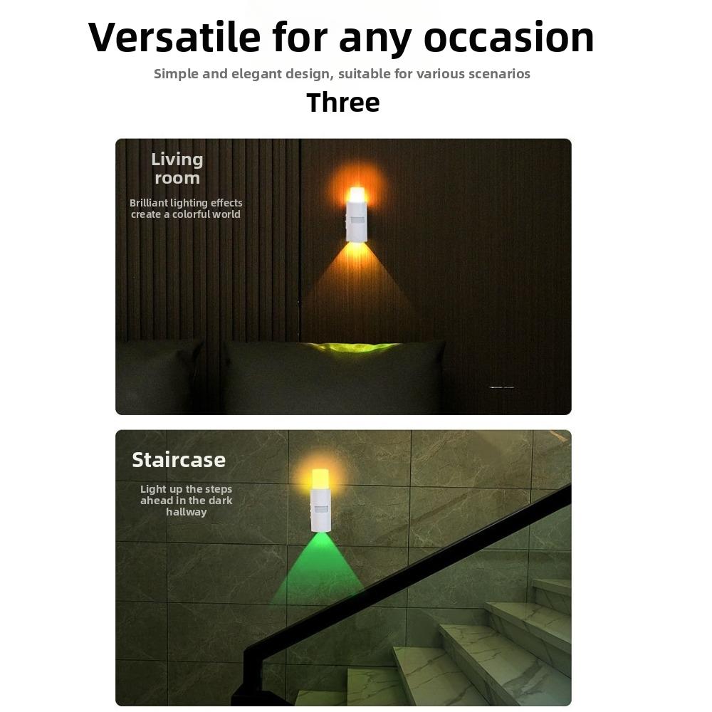 Rechargeable Intelligent Sensor Dual-head Wall Lamp Wireless Wall Lamp for 5V1500mAh Toilet