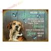 Mfoever Tin Sign Vintage Beagle Dog Coffee Tea Metal Tin Sign Set Retro Funny Pet Wall Art Decor for Home Kitchen Bar Rustic Iron Painting Plaque