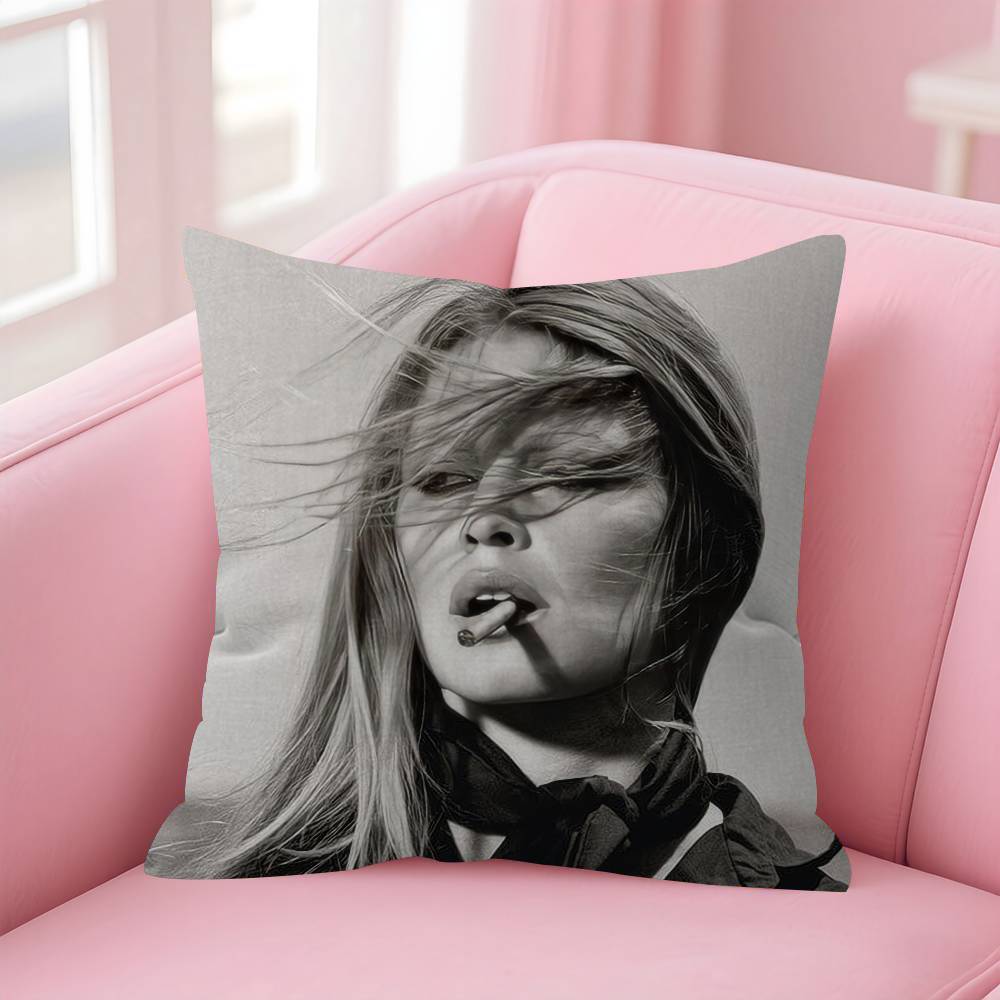 1pcs Beauty K-Kate Moss Double-sided Printed pillow cover Short plush Suitable living rooms bedrooms sofas throw cushion cover