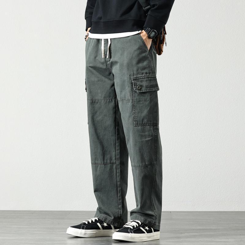Men's Spring/Summer Fashion: Spliced Personality Trousers with Big Pockets