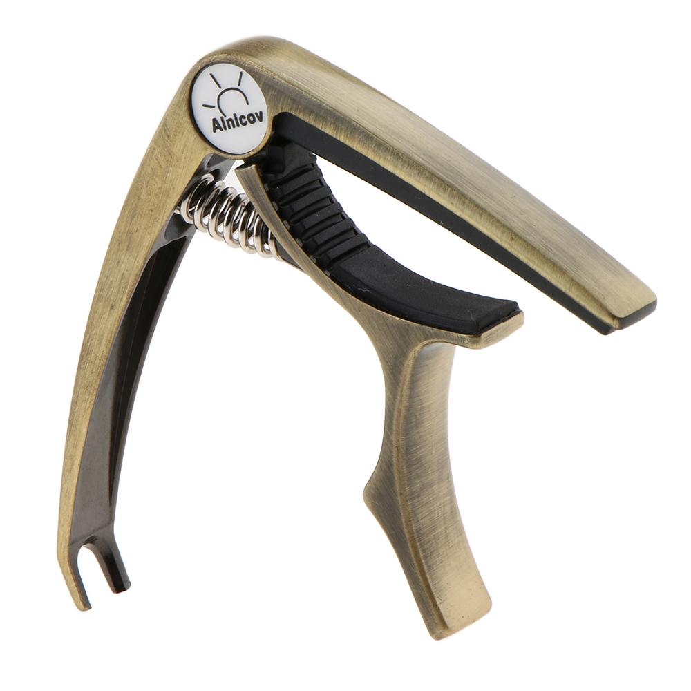 Zinc Alloy Guitar Capo Quick Change Tune Clamp Musical Instrument Accessory for Acoustic Electric Guitar Bass Ukulele