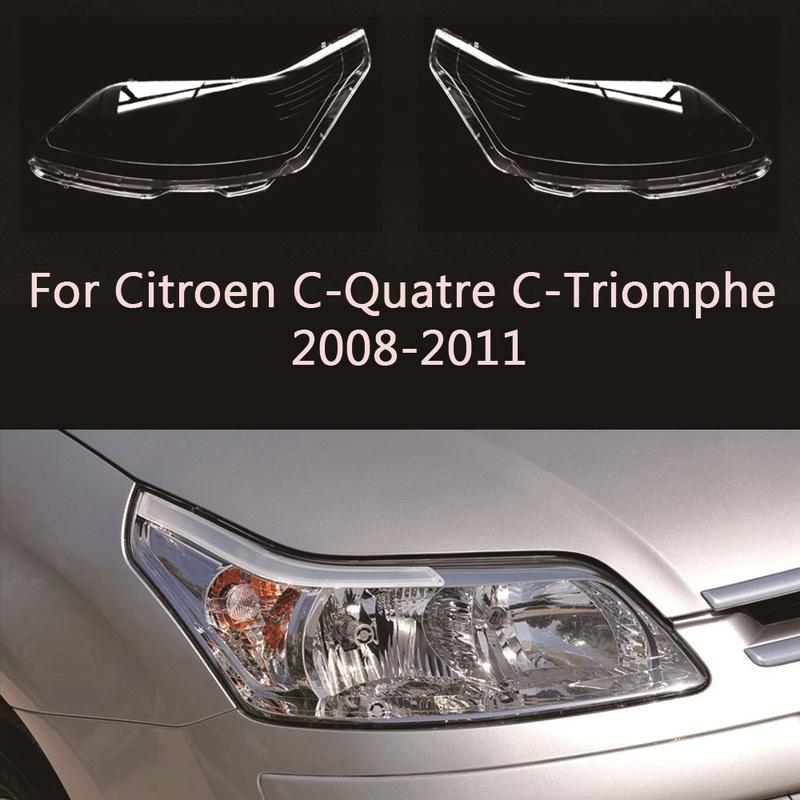 For Citroen C-Quatre C-Triomphe 2008-2011 sedan front Car Headlight Cover Lens Shell Lampcover Lampshade Headlamp housing 1pcs Right