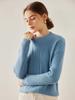 Women's Floral Cashmere Sweater—Round Neck, Drop Shoulder, Pullover, Solid Color, Versatile Knit, Perfect for Autumn and Winter.