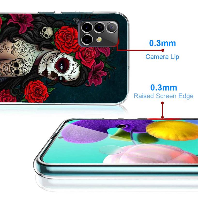 Catrina Beautiful Rose Girl Skull Phone Case For Samsung Galaxy A17 A16 A15 A14 A13 A57 A56 A55 A54 A53 A37 A36 A35 A34 A33 A26