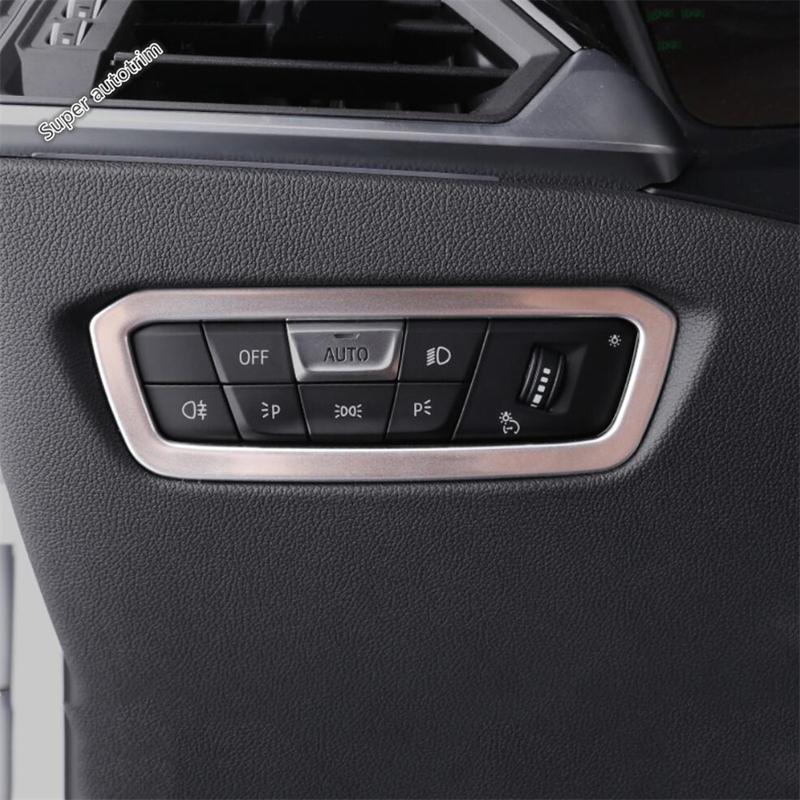 Head Light Lamp Switch Button Control Panel Sticker Decoration Cover Trim For BMW 3 Series G20 - 2024 Interior Accessories