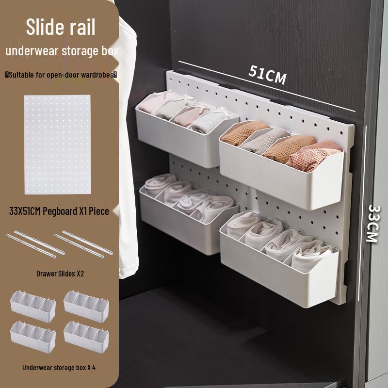 Wall-Mounted No-Drill Pegboard Storage Shelf for Kitchen and Dorm Room