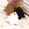 100Pcs Tree Shape Paper Tags Kraft Paper Card Labels Paper Cards Tags DIY Christmas Wedding Party Blank Hang Tag Gifts