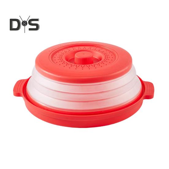 Microwave Splatter Cover BPA-Free Dishwasher-Safe Vented Heated Folding Lid Food Plate Guard with Hook Hole for Microwave Oven And Dishwasher