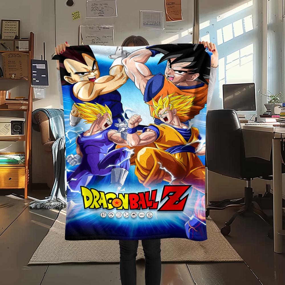 Dragon Ball Characters Print Flannel Blanket,High Quality Comfortable for All Seasons,Home Decor,Warmth and Comfort,Perfect for Christmas Gifts