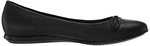ECCO Touch Ballerina 2.0 Echtes Leder Damen Ballerina Pumps, Schwarz, Größe 24.0 cm, 3E