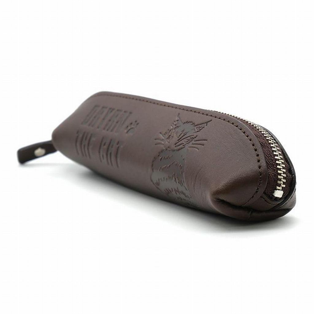Dayan the Cat Dayan Genuine Leather Pen Case Flipping Chocolate [Wachifield]