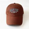 American Embroidered Baseball Cap for Women Retro Casual Face Showing Small Soft Top Couple Baseball Cap Men Versatile Sun Protection Cap
