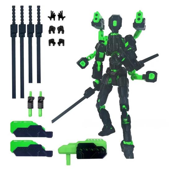 

3D-печатная фигурка с аксессуарами, шарнирная фигурка-манекен с подвижными суставами, настольный декор, собранная фигурка, подарок