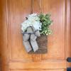 Artificial Hydrangea Wreath Floral Garland Hanging Door Decor Home Wedding Party