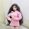 Roupas e Acessórios para Bonecas de 60cm Conjunto de Moletom e Saia Plissada para Bonecas BJD 1/3 Brinquedos de Vestir para Meninas Acessórios para Casa de Bonecas
