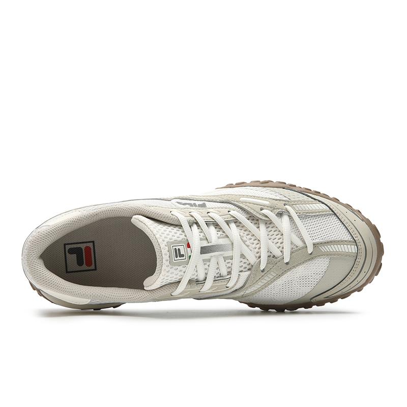 Fila Abrasion Resistant, Breathable, Lightweight Low Top Casual Shoes Men's Coconut Milk White/Pelican Brown F12M622114FCW