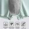 Spurlose Unterwäsche aus Eisseide für Herren, solides Netzgewebe, seidige Unterwäsche, bequeme und atmungsaktive Boxershorts mit flachen Ecken