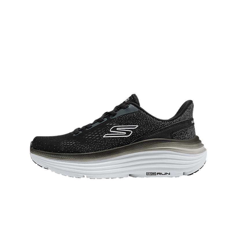 Skechers Go Series Thick Sole Round Toe Lace-Up Mesh Low-Top Running Shoes Women sneakers 129479-BKW 36