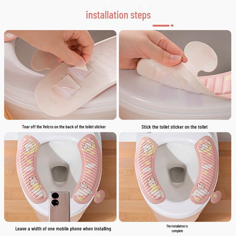 Waterproof Thickened EVA Toilet Seat Cushion 2-Pack