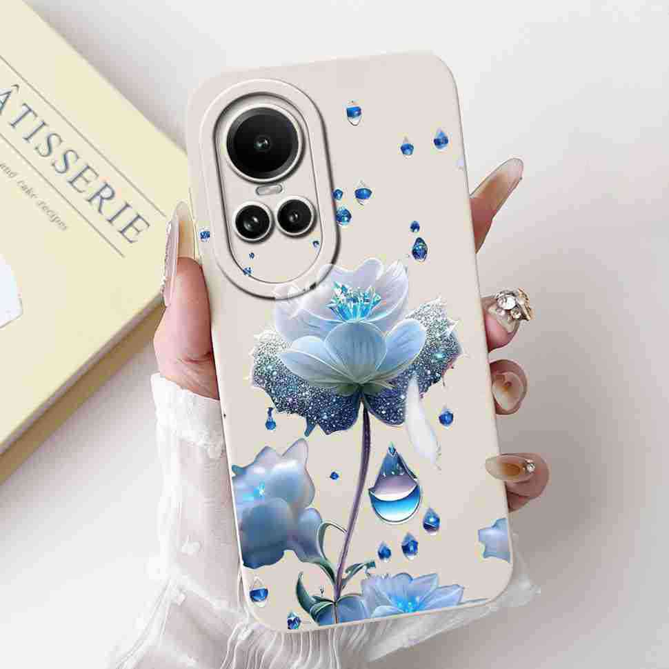 For Oppo Reno10 5G CPH2531 Case Luxurious Rose Cute Rabbit Soft Silicone Cover For Reno10 Pro 5G CPH2525 6.7" Global Phone Shell