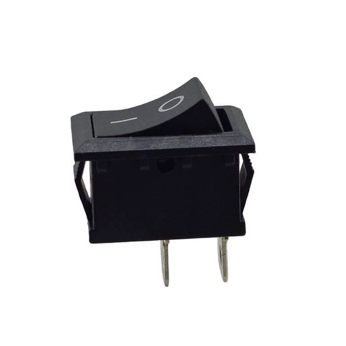 Interrupteur À Bascule - KCD1 - 250 V 6 A - Noir - 2 Pôles ON/OFF - Montage À Clipser