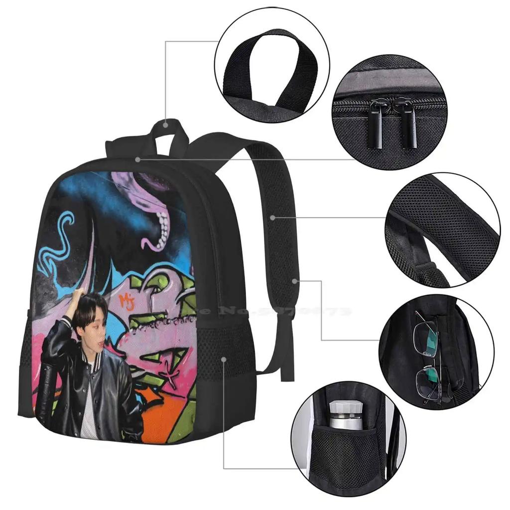 Hwanwoong 032422 3d Print Design Backpack Student Bag Kpop Oneus ? ? ? Hwanwoong ? ? ?