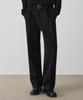 DRAW FIT Belted Semi-Wide Slacks [Black]