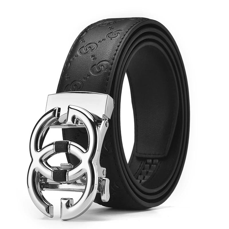 Business Men Belt Casual Fashion Luxury Designer Famous Brand Automatic G Buckle Women Belts Leather Belt for Men Male Jeans