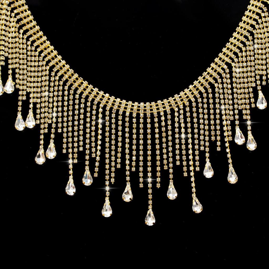 Tassel Water Drop Rhinestone Chain for DIY Wedding and Evening Gowns