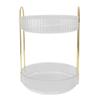 Makeup Organizer Rack 2 Tier 360 Deg Rotation Space Saving Cosmetic Countertop Organizer for