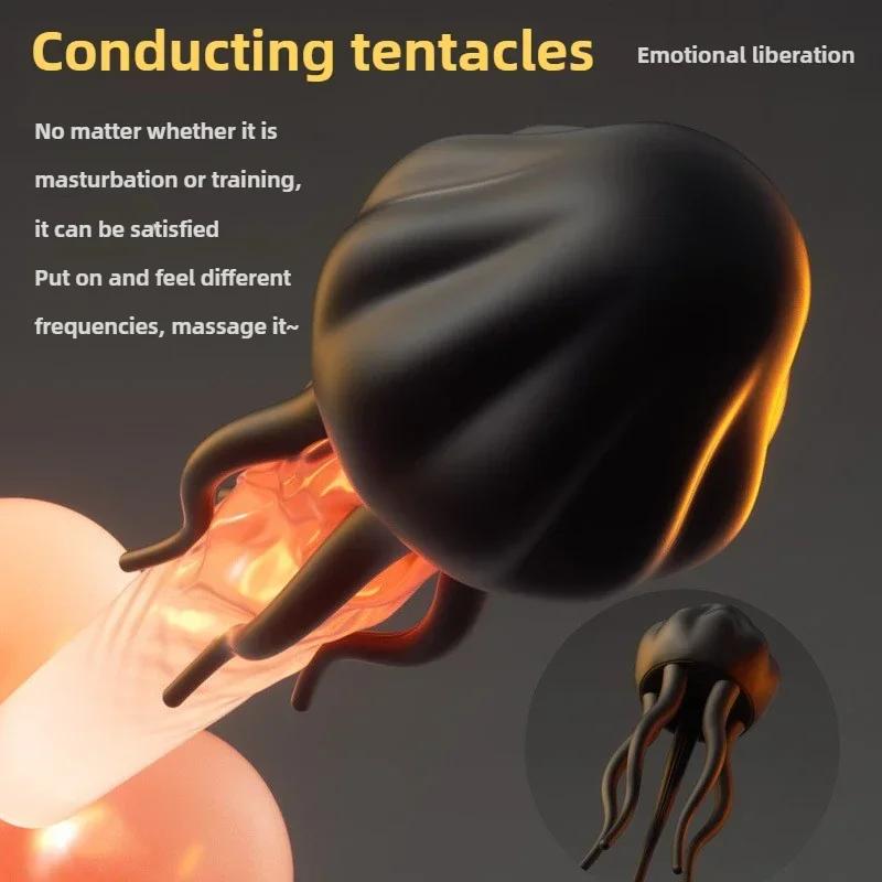 Glans Trainer for Men Male Masturbation Sex Toys Penis Massager Penis Trainer Ring Delayed Ejaculation Penis Vibrator Adult Toy