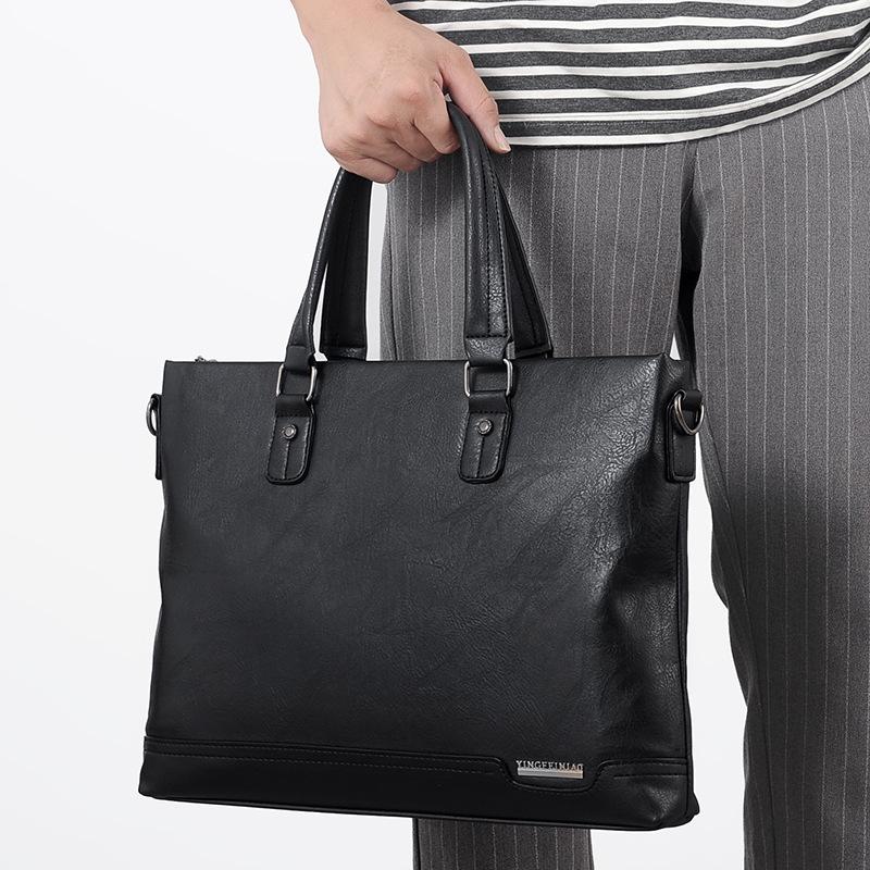 Men's Business Briefcase Laptop Bag - Large Capacity A4 Document Handbag