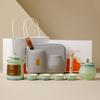 Palace Museum Travel Tea Set Ceramic Teapot with Four Cups Portable Chinese Style Gongfu Tea Set for Outdoor Camping Office Gift