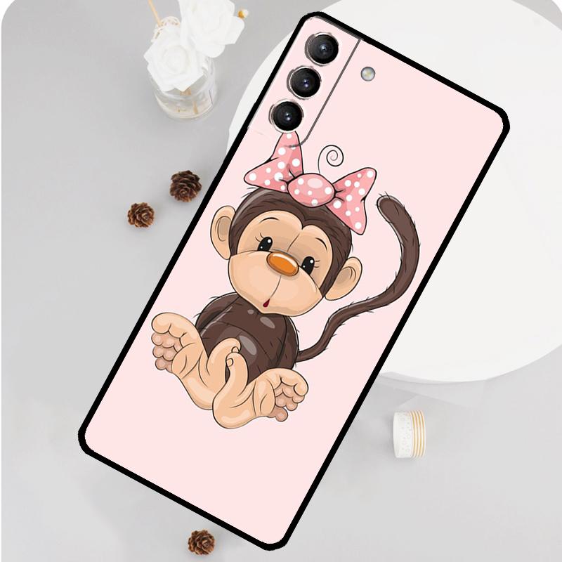 Monkey Gorilla Ape Baby Case For Samsung Galaxy S23 FE S20 S21 S22 Ultra S8 S9 S10 Plus Note 10 20 Ultra Soft Cover